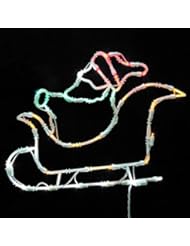 Home: Vickerman Lighted LED Santa Claus in Sleigh Christmas Window Silhouette Decoration, 18" - VICKERMAN