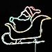 Vickerman Lighted LED Santa Claus in Sleigh Christmas Window Silhouette Decoration, 18