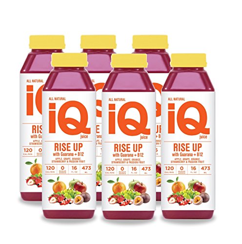 iQ Juice RISE UP with Guarana + B12 - Case of 6 (16 oz.) Bottles