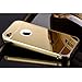 iPhone 5s Case, iPhone 5 SE Case, Silverback(TM) Luxury Metal Air Aluminum Bumper Detachable + Mirror Hard Back Case 2 in 1 Cover Ultra-Thin Frame for Apple iPhone 5s / 5 SE -Gold