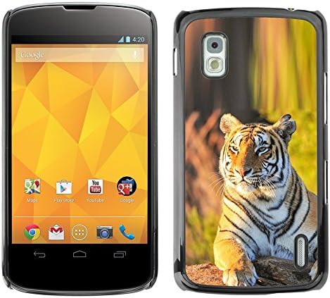 Licase Hard Protective Case Skin Cover - tigr zver vzglyad zelen - LG Google Nexus 4