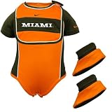 Nike Miami Hurricanes Infant Bib & Booties Set