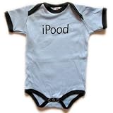 iPood - Silly Baby Onesie, Baby Blue or Pink