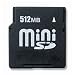 Mini SD Memory Card with Adapter, 512MB