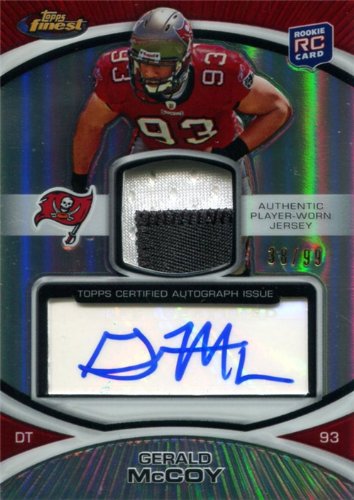 Gerald McCoy Autographed/Hand Signed 2010 Topps Finest Refractor Jersey Card