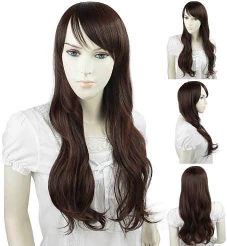 Landisun New Stylish SN007 Dark Brown Women Girl Sexy Long Full Wavy Hair Wig