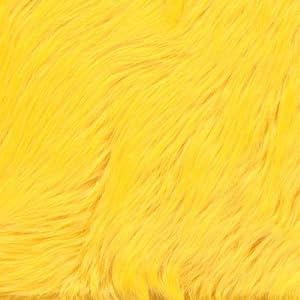 60-Wide-Faux-Fur-Luxury-Shag-Yellow-Fabric-By-The-Yard