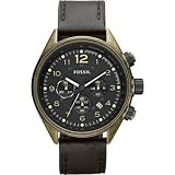 Fossil Flight Leather Watch - Black