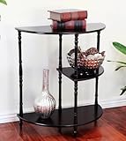 Cherry 3-tier Half Moon ,Hall / Console Table /End Table