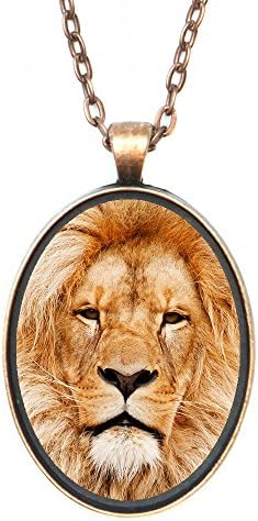 Lion Spirit Medicine Totem Animal of Wisdom, Justice, Honor, Bravery &amp; Royalty Antique Copper Pendant