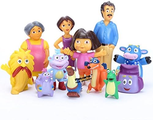 Anime Cartoon Dora the Explorer PVC Figures Toys Child Children Kids Toys Dolls Gifts 12pcs/set