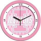 Illinois Fighting Illini NCAA Wall Clock (Pink)