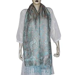 Blended Wool Silk Scarf Womens Outerwear Wraps India 75 x 29 inches (jwstl511)