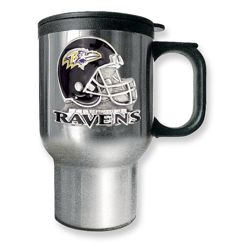 Baltimore Ravens 16oz Stainless Steel Travel Mug