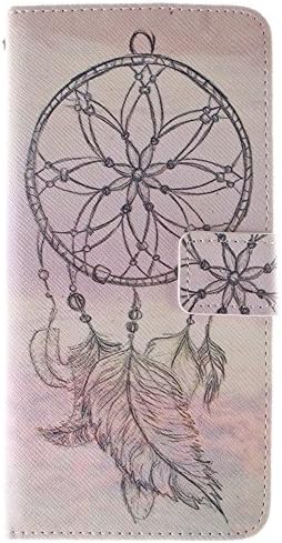 Wiko Bloom Case Wiko Bloom Kickstand Case,Tribe-Tiger Stylish White Feather Chimes Design Premium Leather Magnet Slim Flip Kickstand Case Cover for Wiko Bloom