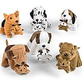 Fun Express Plush Dogs Holding Puppies (1 Dozen)