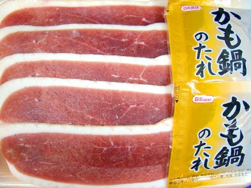 鴨ローススライス【ハンガリー産】(500g)鍋用だしつゆ付冷凍パック