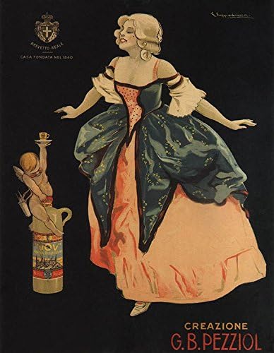 VOV, 1900 Vintage Italian Liquor Advertising Reproduction Rolled Canvas Print 24x30 in.