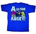 Angry Birds A For Anger Mens Blue T-shirt