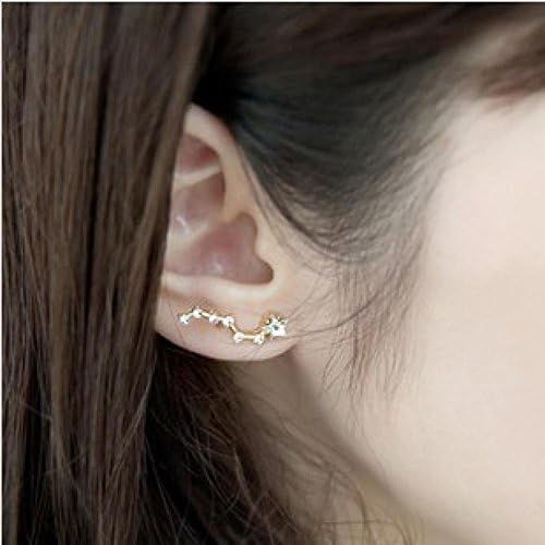 JuliesDeal The Big Dipper crystal earrings earrings Korean female fashion tide South Korea cute personality selling
