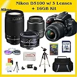 Nikon D5100 Digital SLR Camera with Nikon 18-55mm f/3.5-5.6G VR AF-S DX Nik ....
