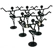 6 Black Metal Earring Dancer Jewelry Showcase Display Stands 4 5/8"