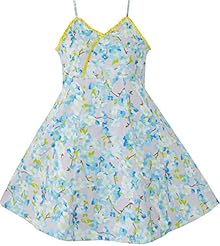 Girls Pleated 2015 Cotton Tank Party Dress 
