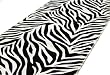 12 x 108 Black White Safari Animal Print Zebra Runner