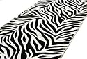 12'' x 108'' Black White Safari Animal Print Zebra Runner