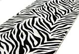 12'' x 108'' Black White Safari Animal Print Zebra Runner