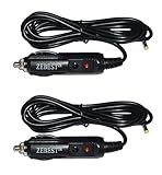 ZebestTM 2 PAK CAR Auto Adapter Charger Cord for Ematic Gpx Naxa Philips Sylvania and Most Personal Portable Dvd Players Check Pictures for Compatibility.