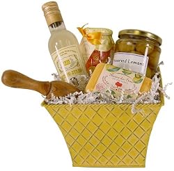 Lemony Fresh Citrus themed gift basket French gourmet and soap