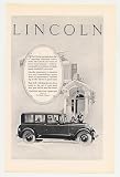 1926 Lincoln Car Faultless Precision Master Travel Print Ad