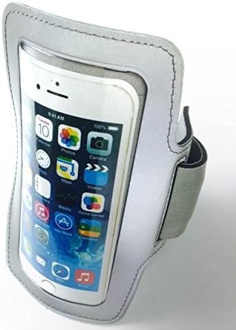 Iphone 6 Armband - Quality Lycra Material for Long Lasting and Durablity Suitable for Jogging, Running, Biking, Hiking, Work Out, Multitasking - Fashion and Great Design Suitable for Unisex - Adjustable Straps Fits for Most Arms - Key Holder - Grey Color