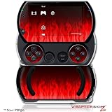 PSPgo Skin and Screen Protector Kit - Fire Flames Red fits Sony PSP go