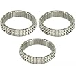 3 Dangle Charm Bracelets Stretch Jewelry Surgical Steel