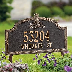 Estate Pineapple Address Plaque - Copper, Lawn - Frontgate