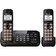 Panasonic KX-TG4742B DECT 6.0 Cordless Phone with Answering System, Black, 2 Handsets