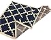 Moroccan Trellis Lattice Design Navy Blue 8x10 (7'9