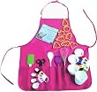 Playful Life 23 Piece Pink Apron Childrens Baking Set