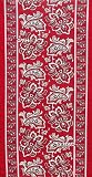 HAD Original Tuch Paisley Flower wine red