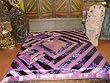 5pc Violet Velvet Silk Bedding Indian Bedspread Coverlet Sofa Throw King Final Sale