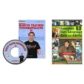 Click here to buy Marvin Teaches Fingerspelling 2 and American Sign Language DVD for Adults and Children....