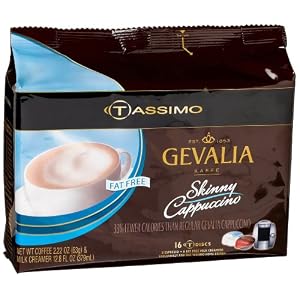 Tassimo 16 T DISC, Gevalia Fat Free Skinny Cappuccino T-Disc