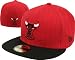 Chicago Bulls Fitted Hat: New Era 59FIFTY Hardwood Classics T Stripe 2 Fitted Hat - 8
