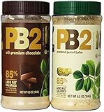 Bell Plantation PB2 Powdered Peanut Butter and PB2 with Premium Chocolate, 6.5 Ounce (Pack of 2)