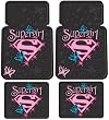Supergirl DC Comics Stars & Butterflies 4 Pc Front & Rear Floor Mats Plus Bonus Matching Decal