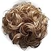 CAISHA Voluminous Bun Hairpiece Hair Bun Scrunchie Hepburn Bun Extension Wavy Honey Blonde Mix D12