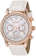 August Steiner Womens ASA818WT Swiss Quartz Multi-Function Dazzling Fashion Watch