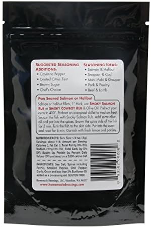 Homemade Dressings Smoky Salmon Rub, 2 Ounce